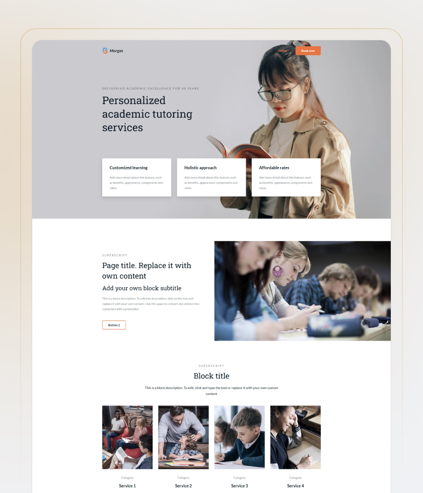 Book Website Template 2