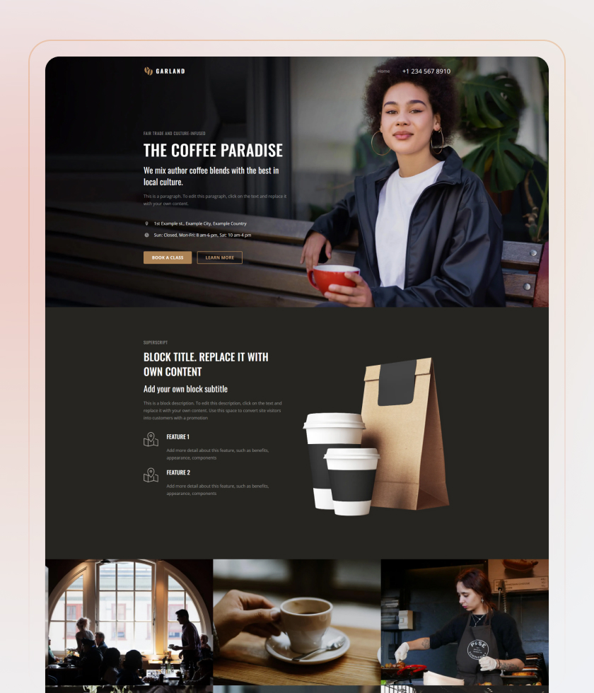 Cafe Website Template 5