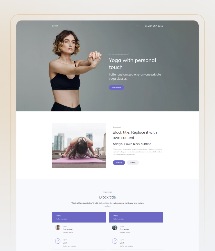 Fitness Website Template 4