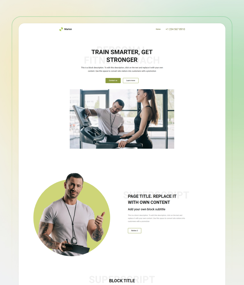 Gym Website Template 6