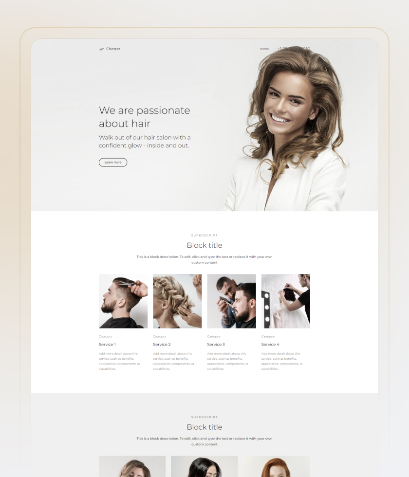 Beauty Salon Website Template 2