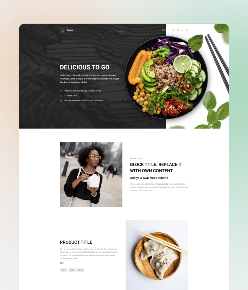 Catering Website Template 2