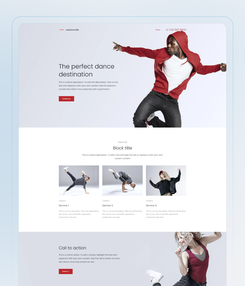 Pilates Studio Website Template 1