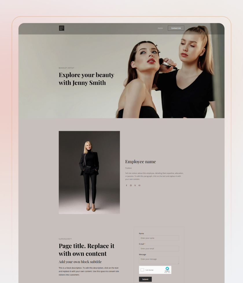 Makeup Website Template 2