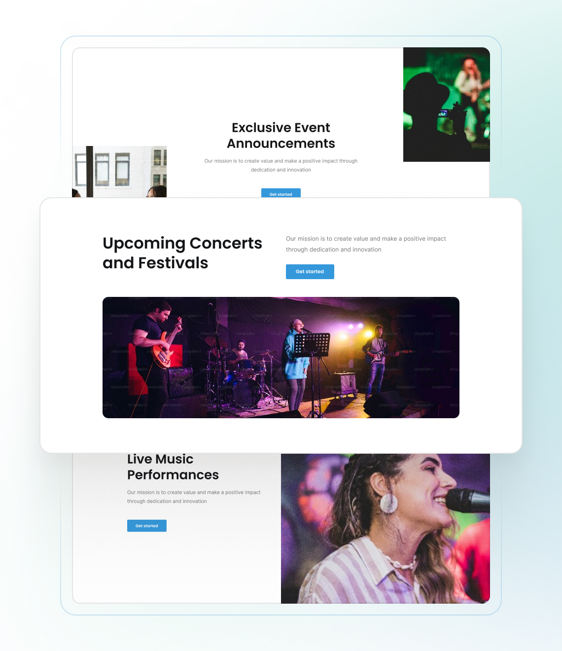 Best website builder for music business  