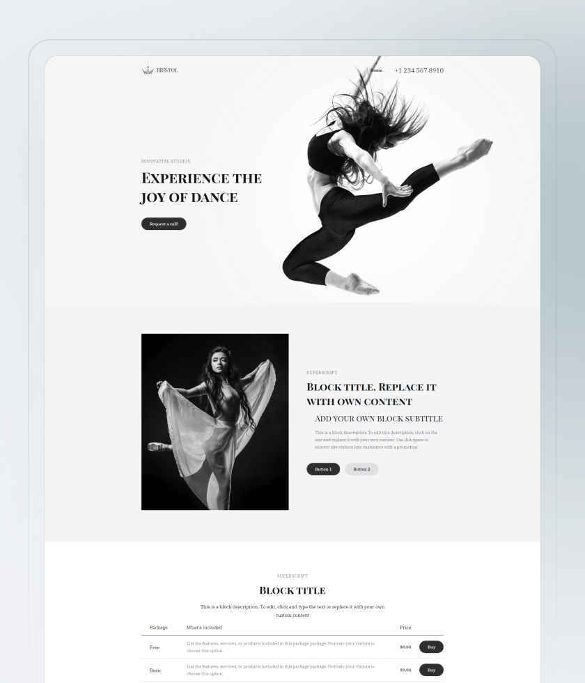 Modèle de Site Web pour Studio de Pilates 4