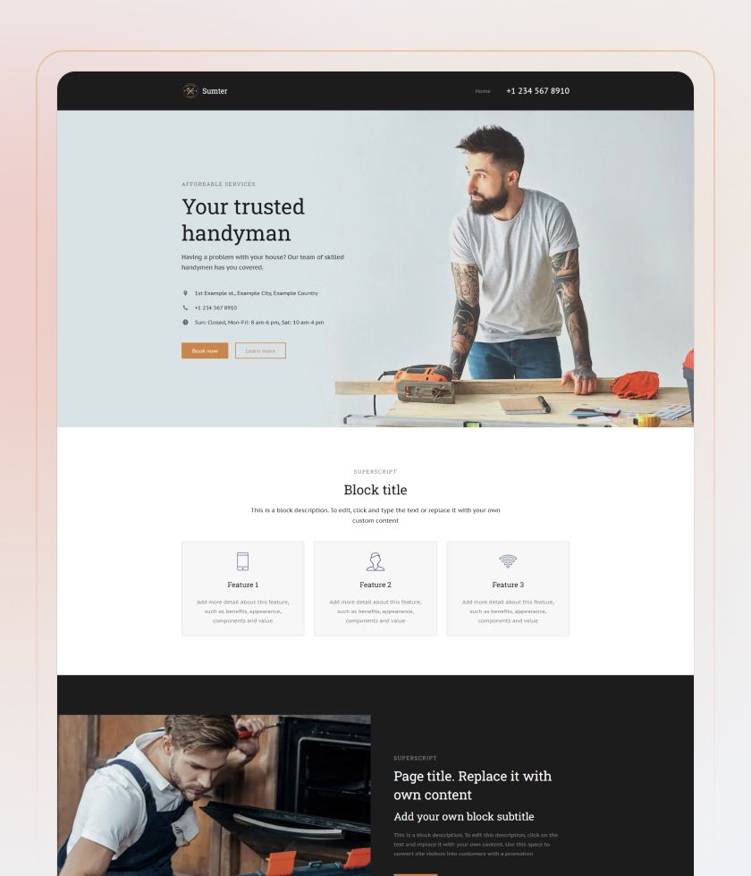 Craft Website Template 4