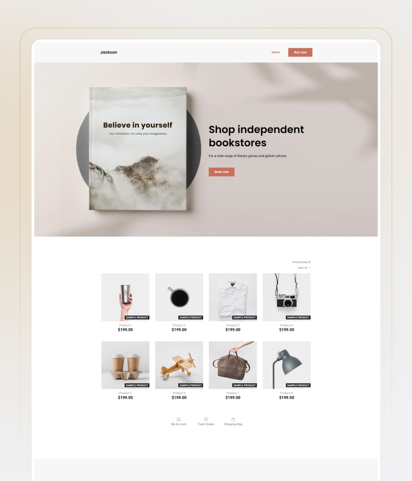 Book Website Template 1