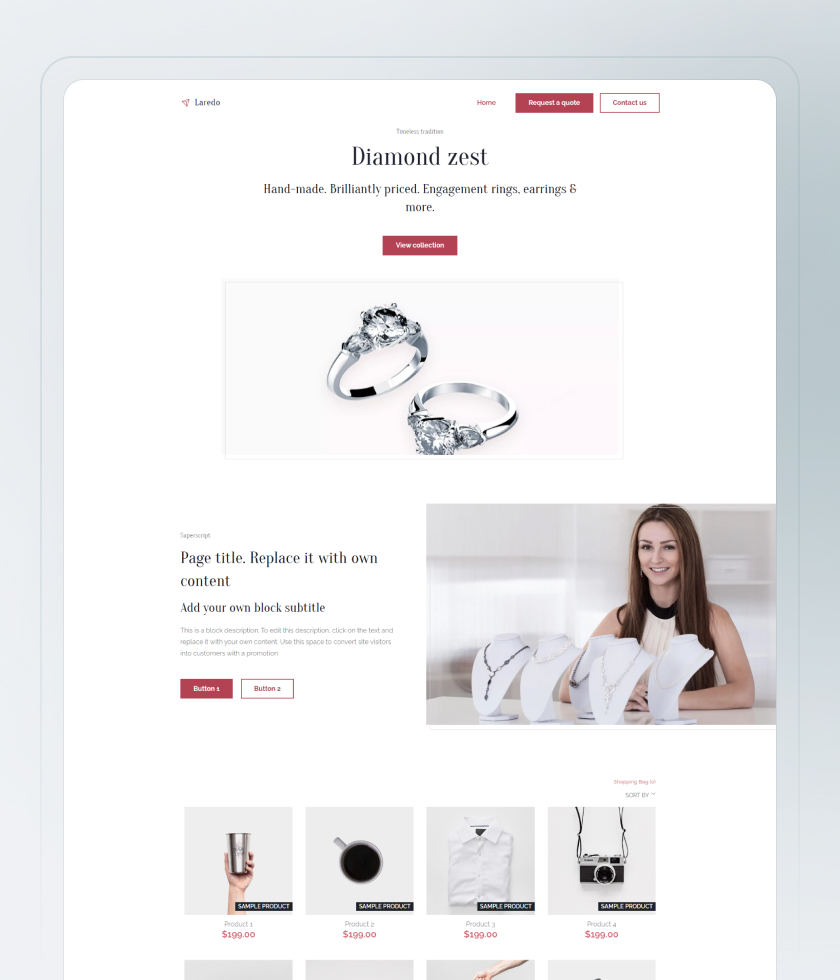 Jewelry Website Template 2