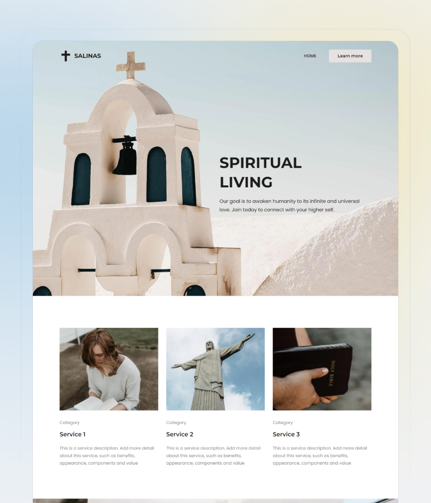 Church Website Template 1