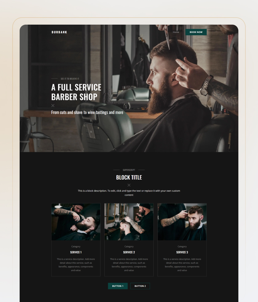 Tattoo Studio Website Template 3