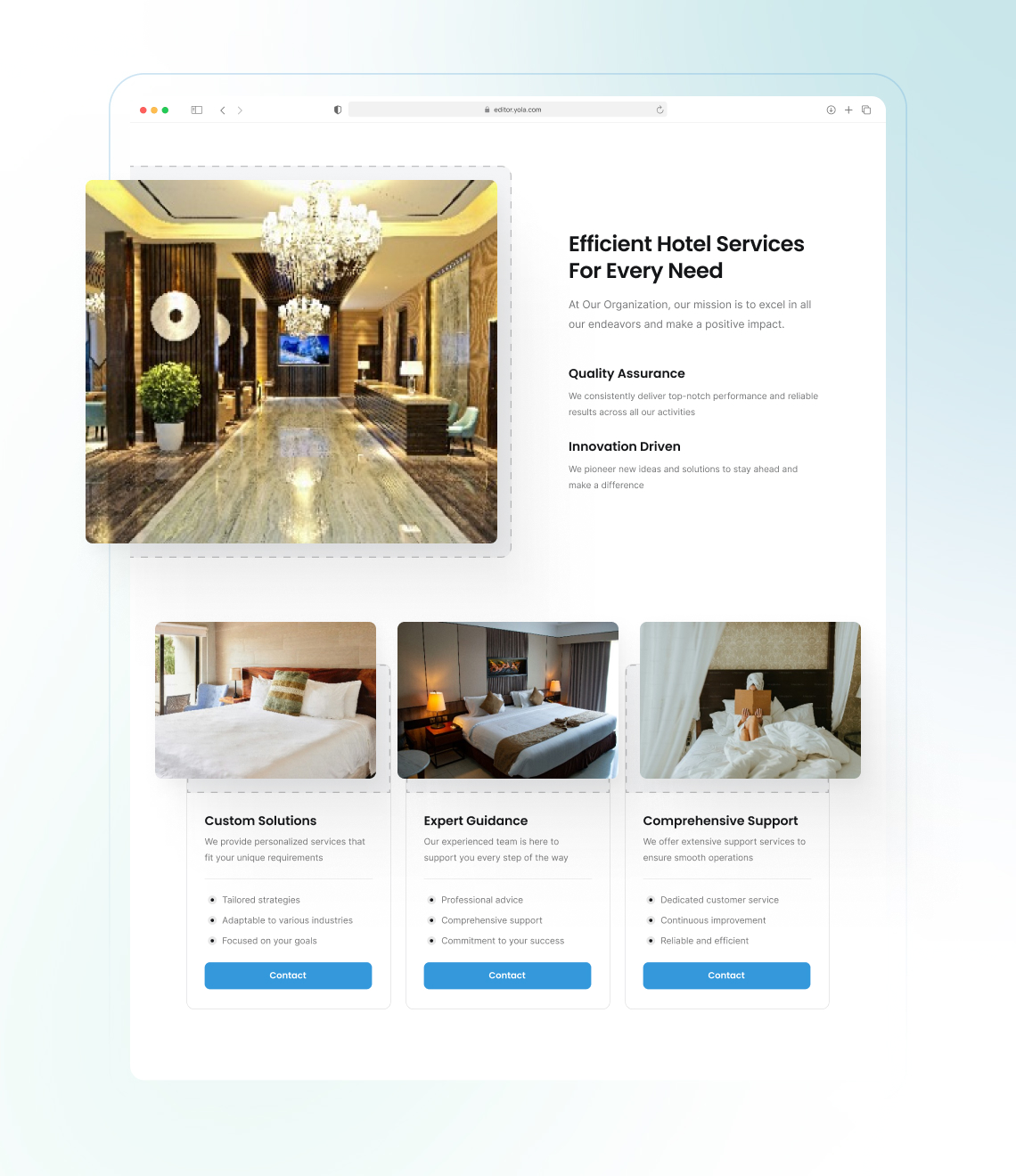 Cómo crear un portafolio de hotel