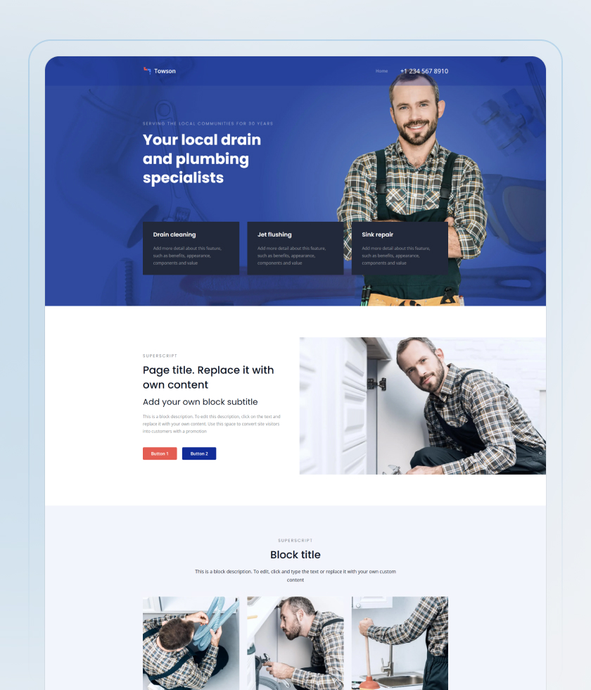 Contractor Website Template 7