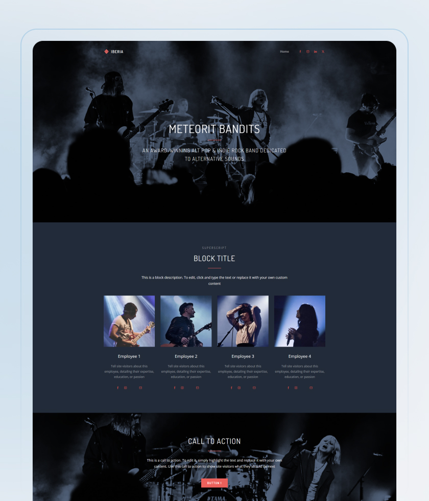 Musician Website Template 3