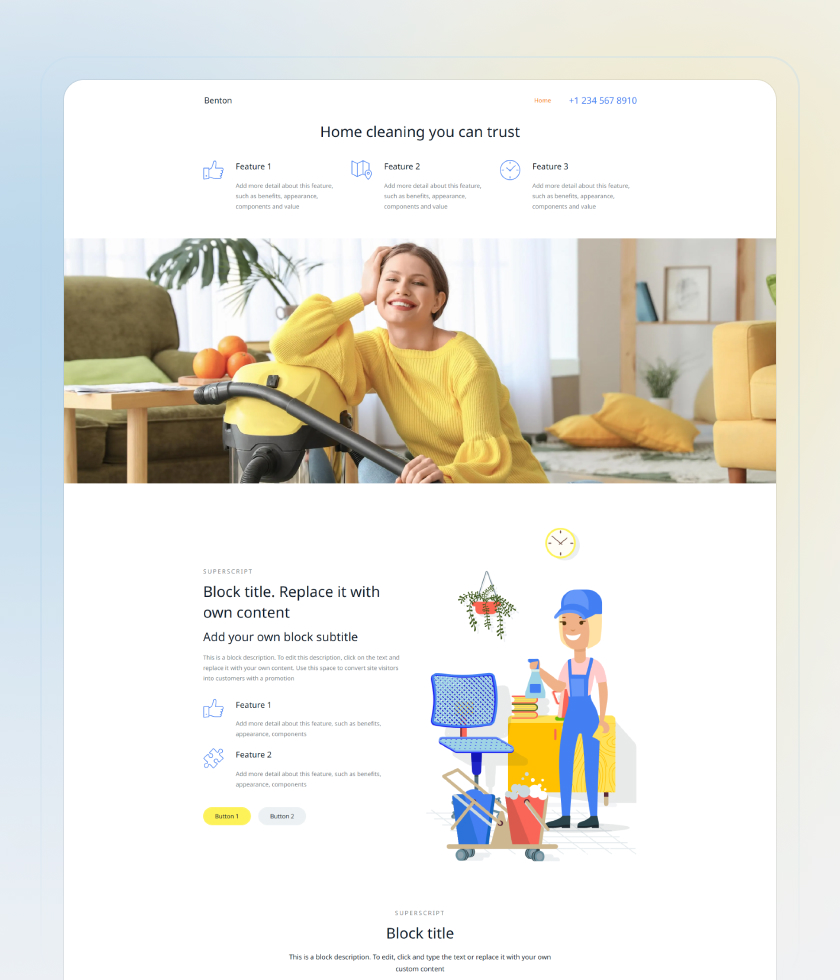 Cleaning Company Website Template 3