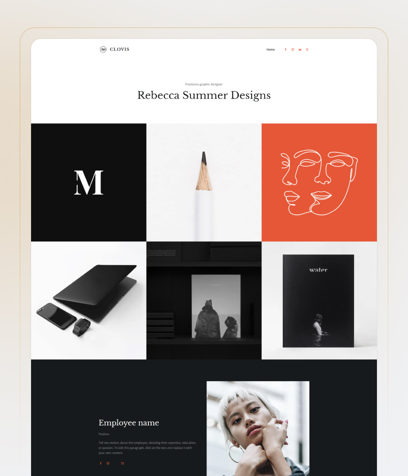 Artist Website Template 6