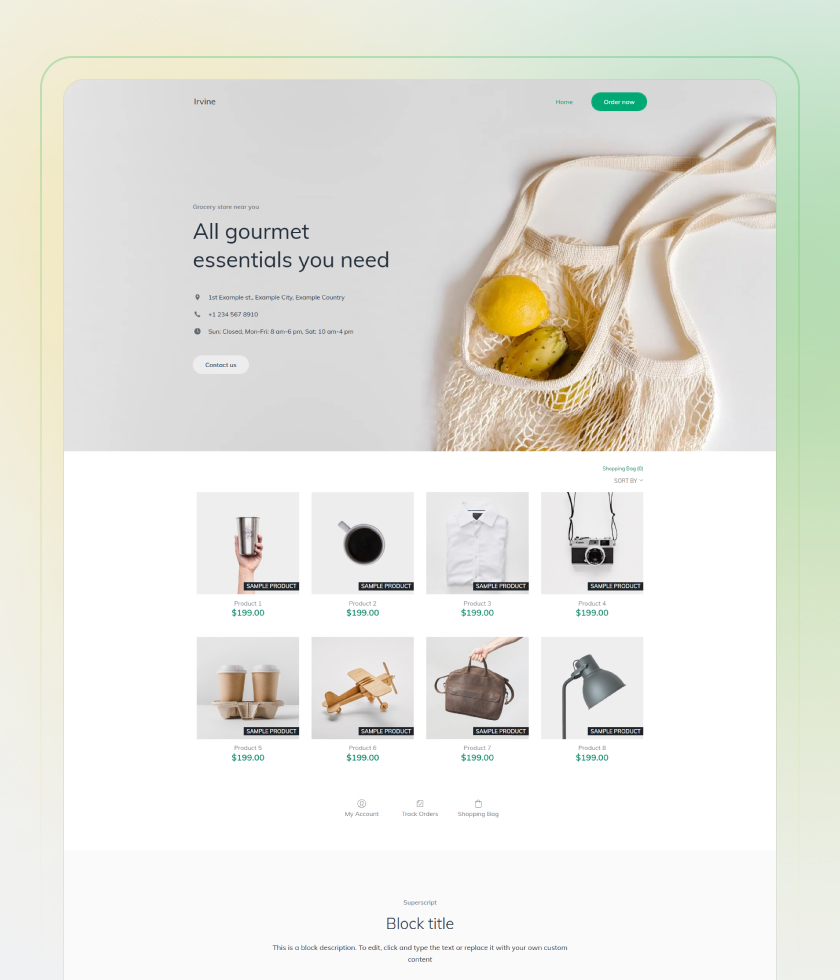 Online Store Website Template 3