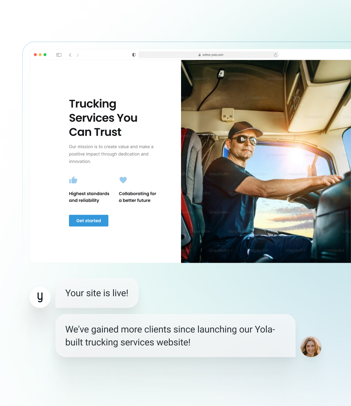 How to make a trucking services website