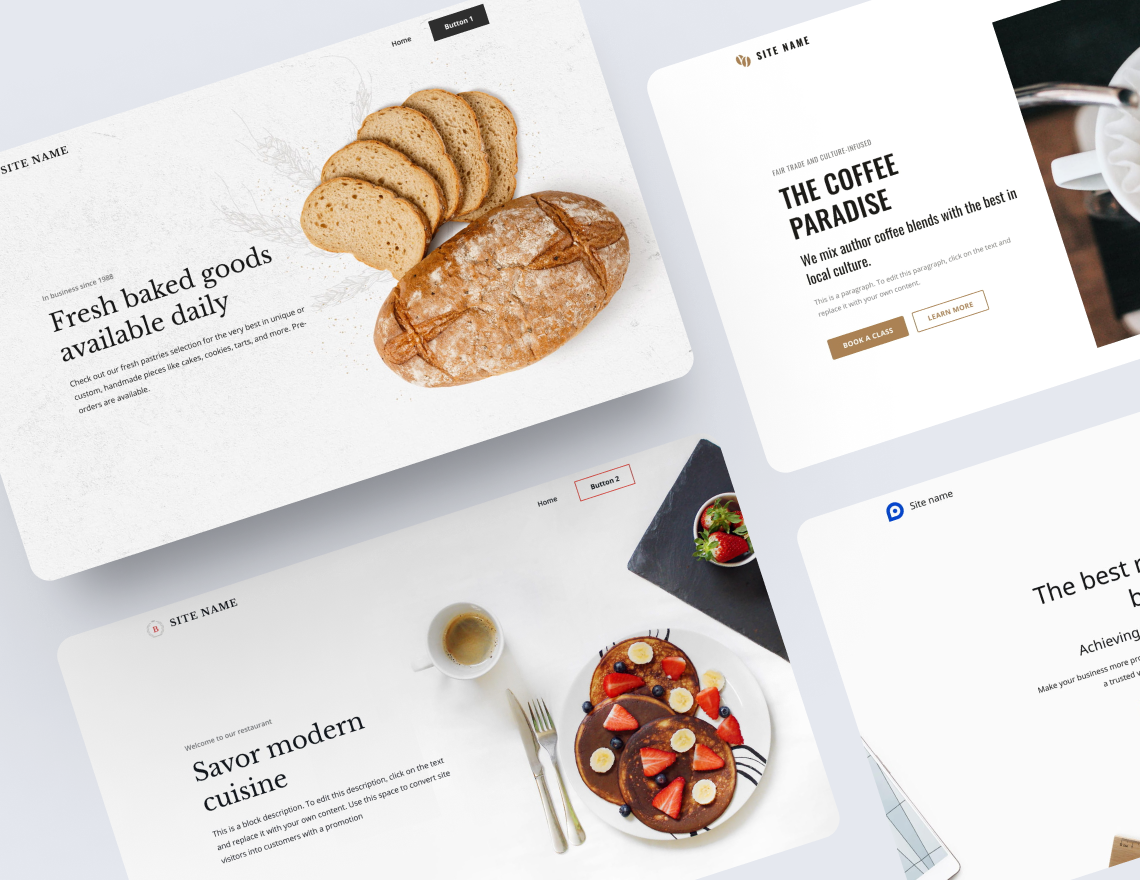 Free Catering Website Templates Top 2021 Themes by Yola