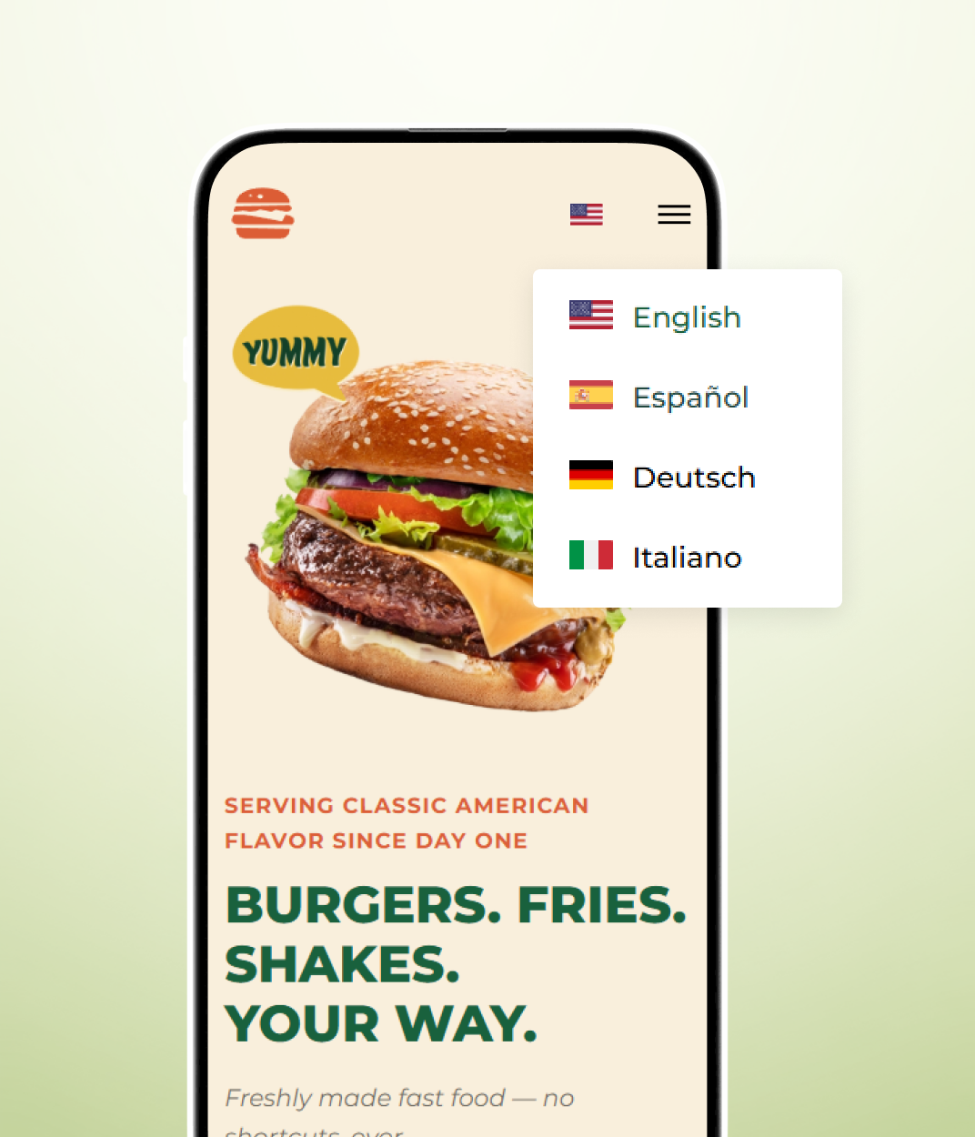 language selector - Sitebuilder