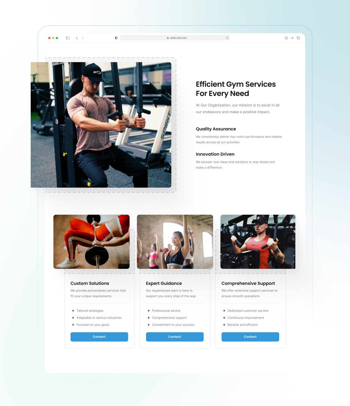 How to create a gym portfolio