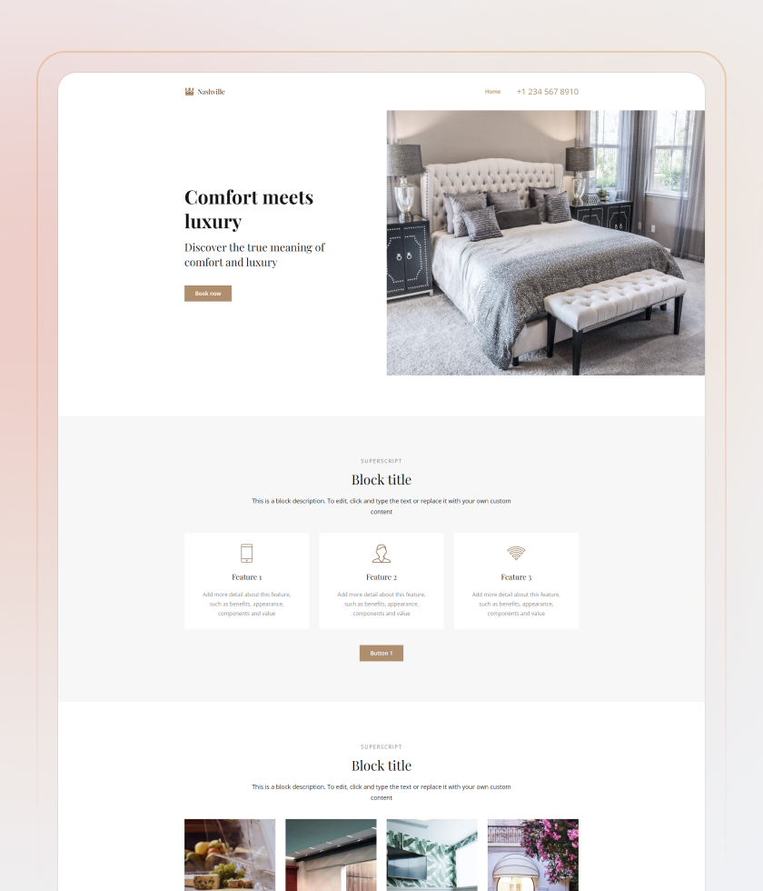 Modello di sito web per interior design 5