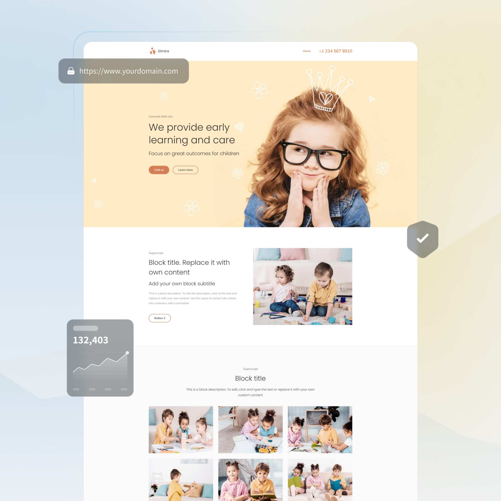 education center website builder