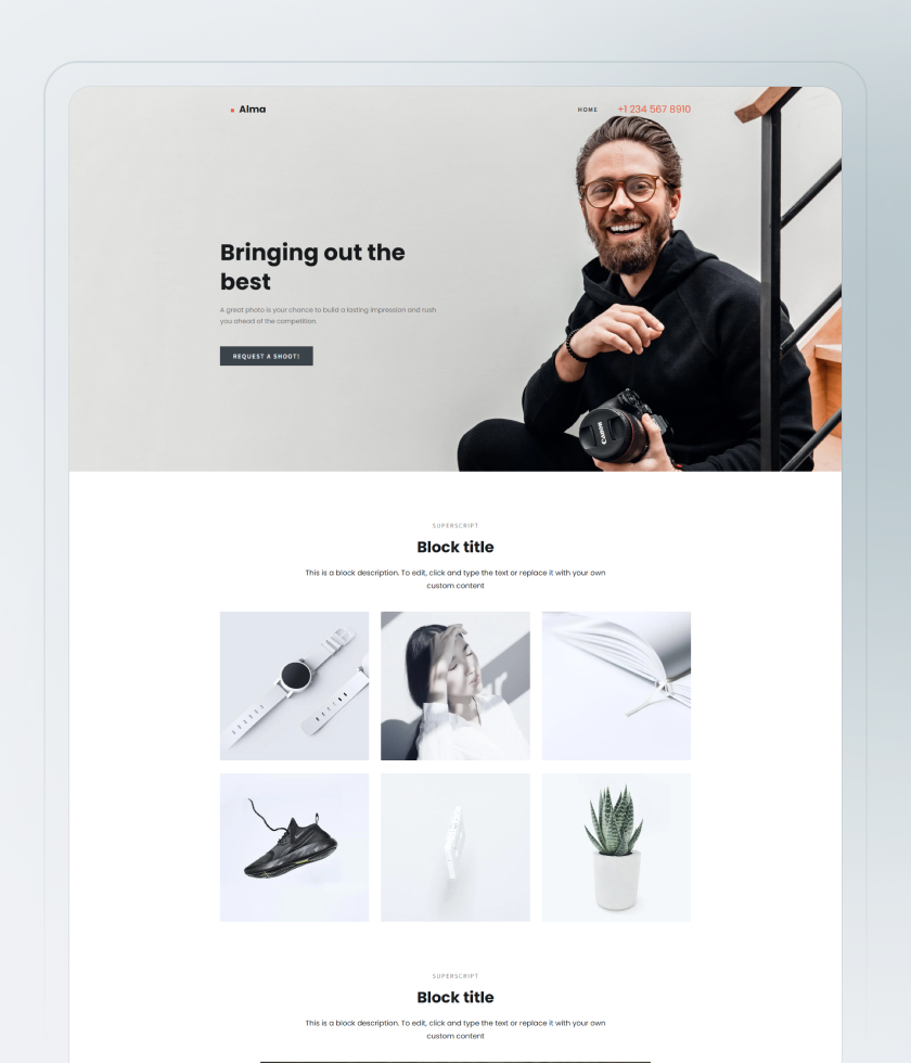 Photography Website Template 1