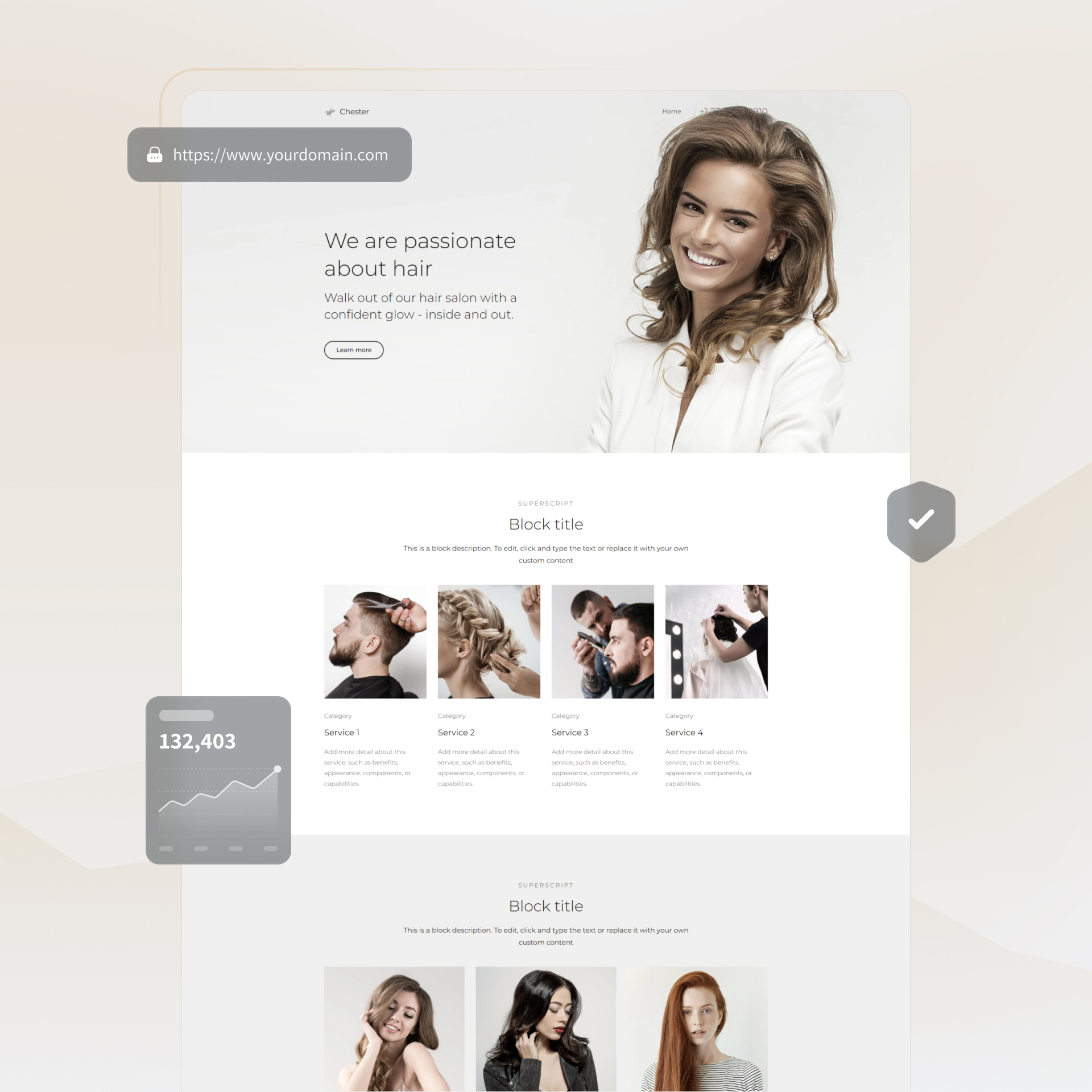 constructeur de site web pour salon