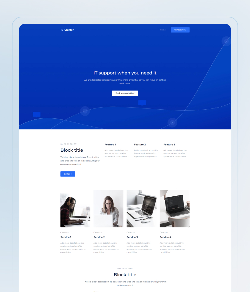 Computer Repair Website Template 6