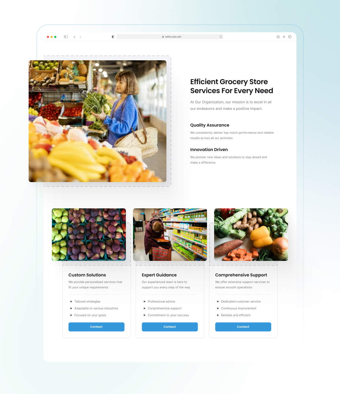 Cómo crear un portafolio para una tienda de comestibles