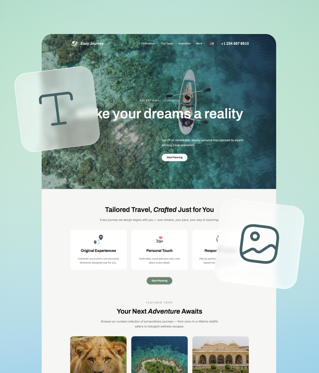 fast and easy setup with Yola