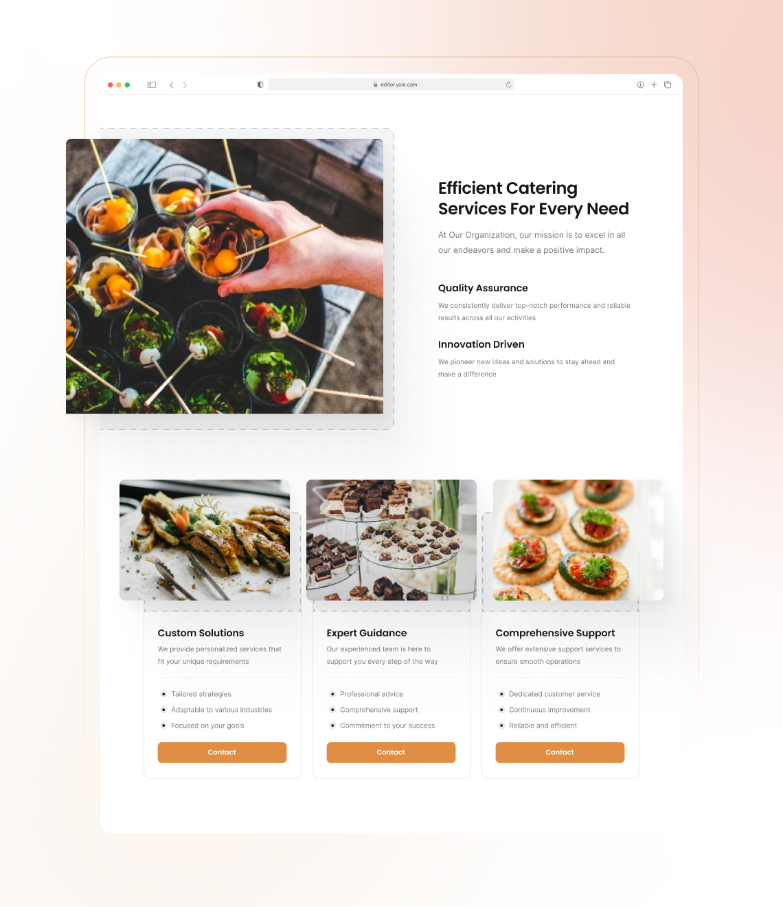 How to create a catering website