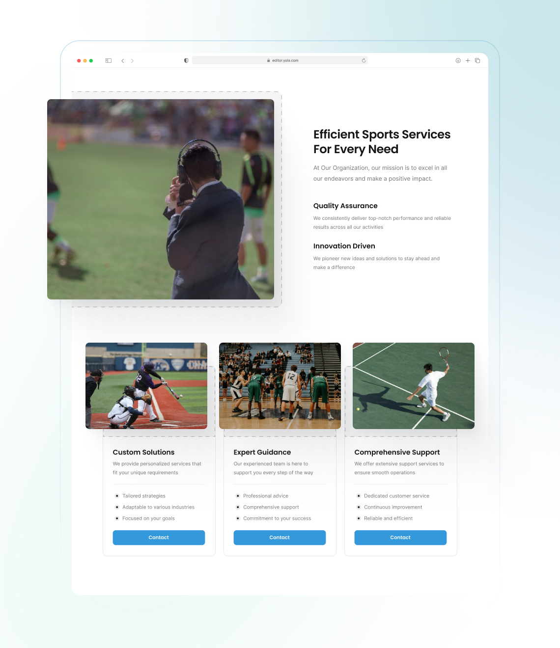 How to create a sports portfolio