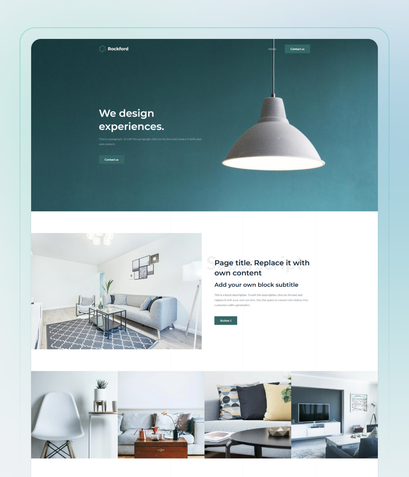 Interior Design Website Template 6