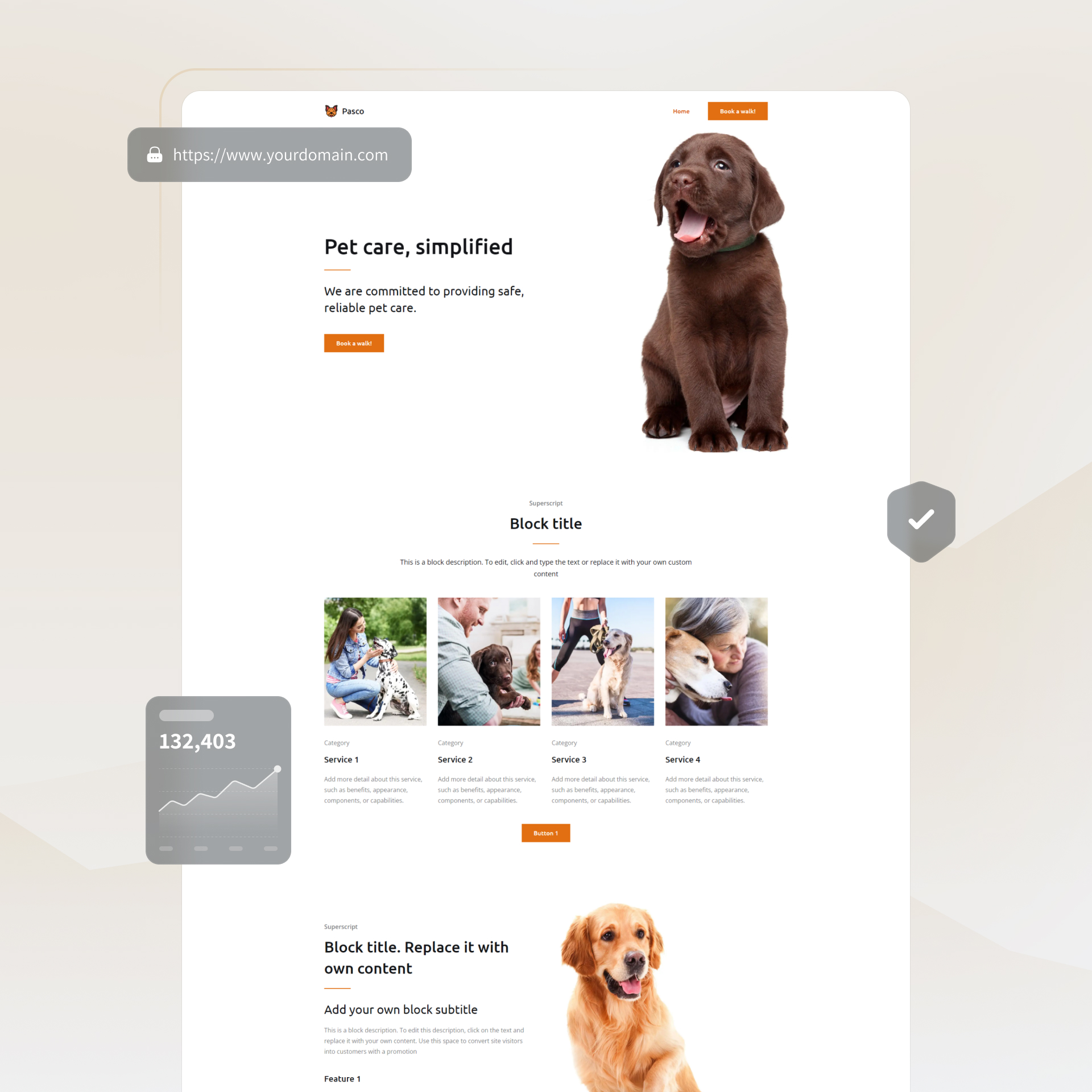 créateur de site web pour services de garde d'animaux