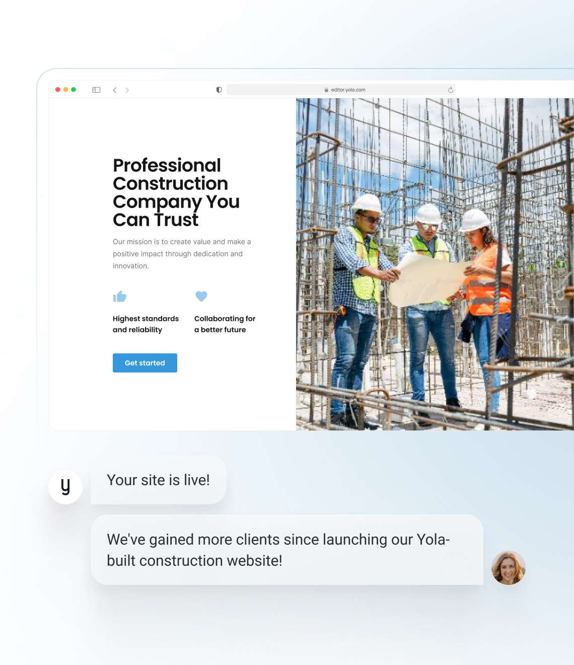 How to make a construction website