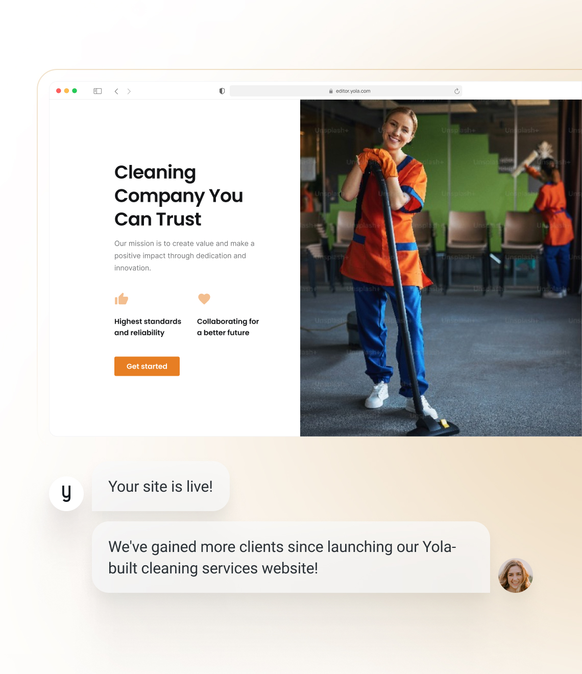 How to make a cleaning services website