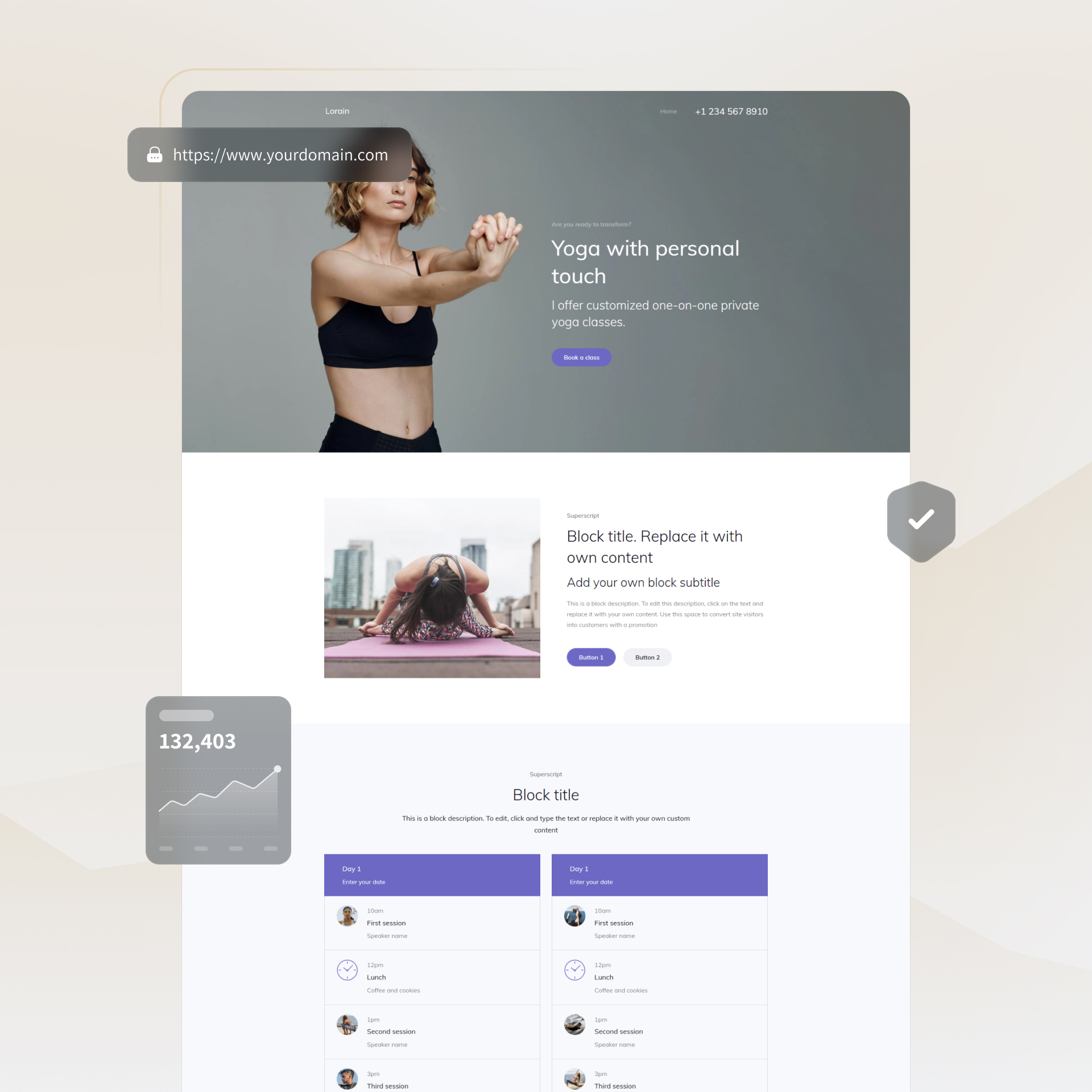 constructeur de site web pour studios de Pilates