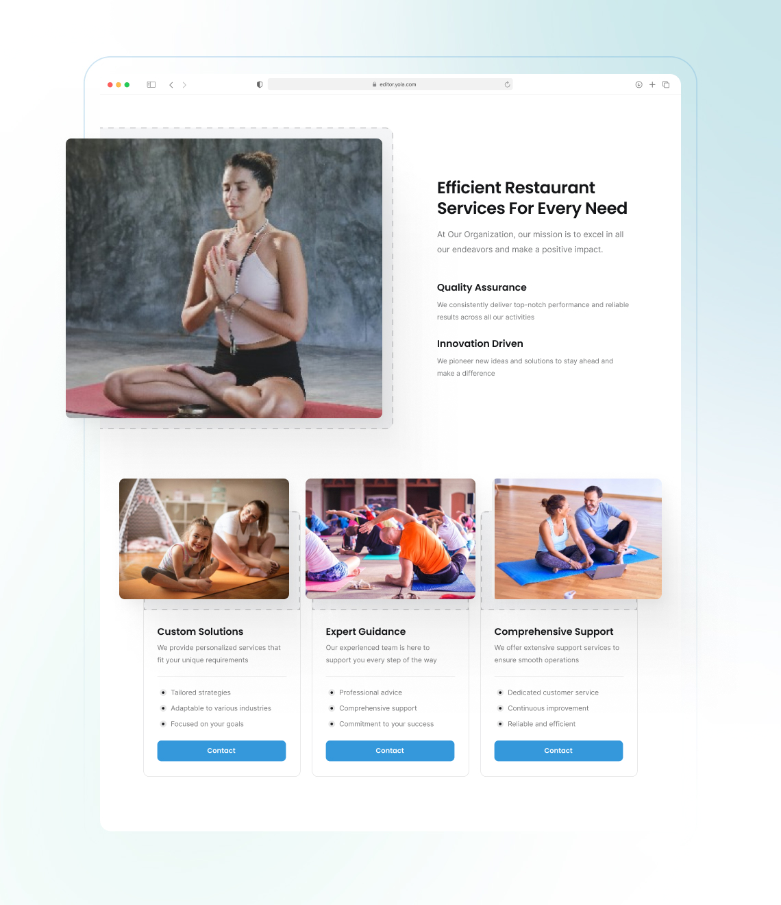 How to create a yoga website